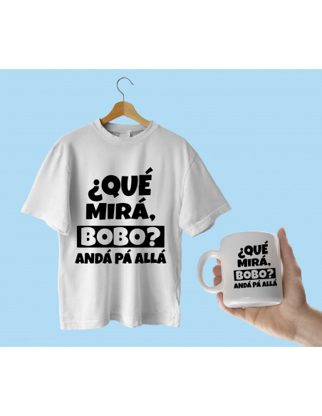 Remera taza que mira bobo