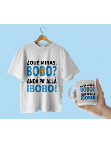 Remera taza que mira bobo Remera taza que mira bobo
