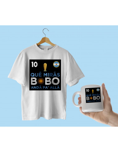 Remera taza que mira bobo Remera taza que mira bobo