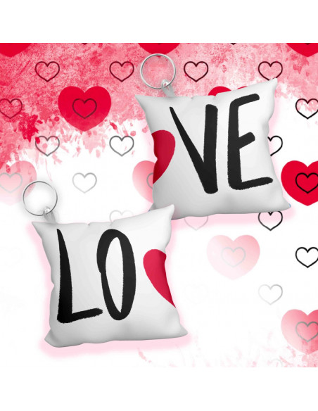 Llavero almohadita SAN VALENTIN AMOR