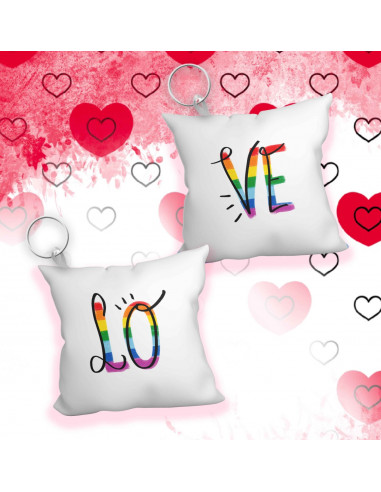 Llavero almohadita SAN VALENTIN AMOR