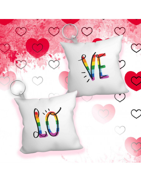 Llavero almohadita SAN VALENTIN AMOR
