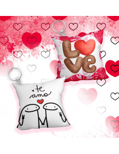 Llavero almohadita SAN VALENTIN AMOR