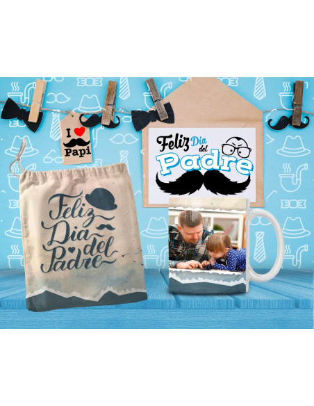 DIA DEL PADRE BOLSAS + TAZA FOTO