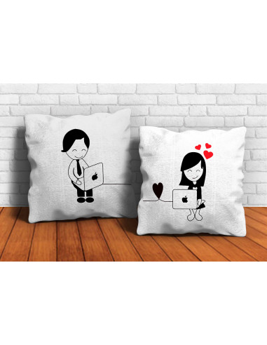 ALMOHADONES PAREJA DIBUJITOS
