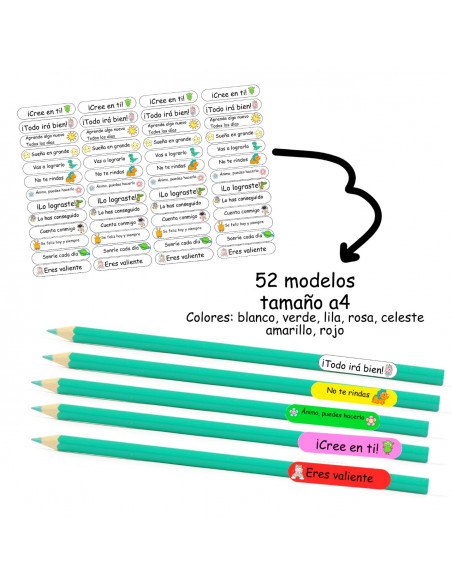 Stickers para lapices frases