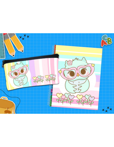 CARTUCHERA + TAPA CUADERNO PACK 3