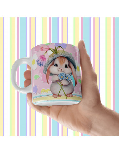 TAZA +BOLSITAS PASCUA DULCE DIBUJITOS...