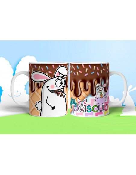 TAZA +BOLSITAS PASCUA FLORK