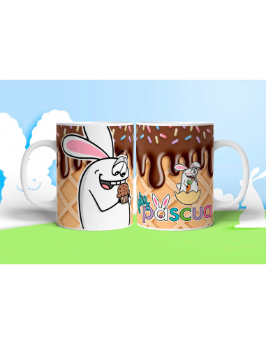 TAZA +BOLSITAS PASCUA FLORK