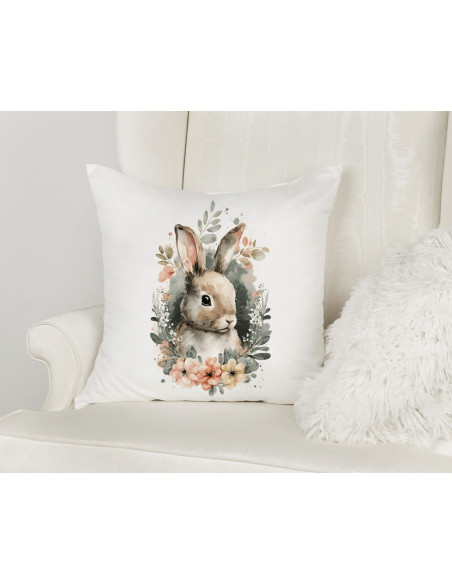 Almohadones Animales Floreados Acuarela