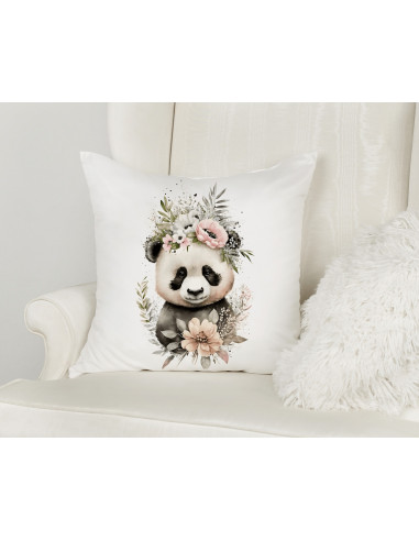 Almohadones Animales Floreados Acuarela