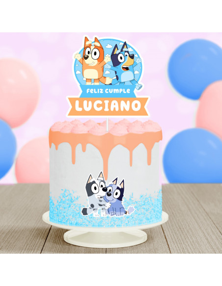 Topper Torta Animalitos del Bluey