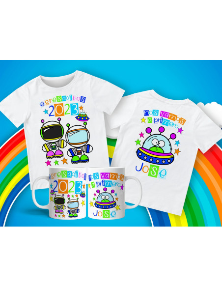 Remera + Taza Egresaditos Astronauta