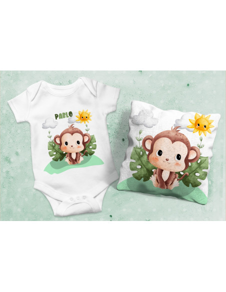 Body Almohadón Animalitos Selva + Clipart