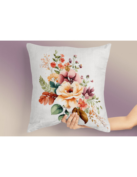 Almohadones Flores Acuarela