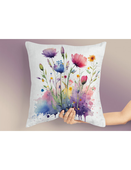 Almohadones Flores Acuarela
