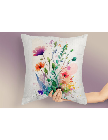 Almohadones Flores Acuarela Almohadones Flores Acuarela