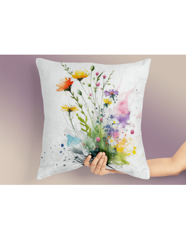 Almohadones Flores Acuarela Almohadones Flores Acuarela