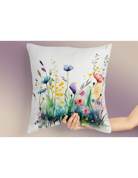 Almohadones Flores Acuarela