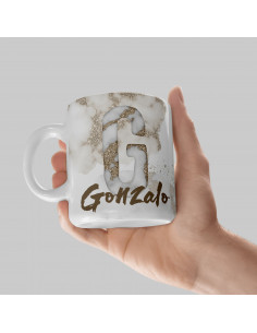 Iniciales Blanco Dorado