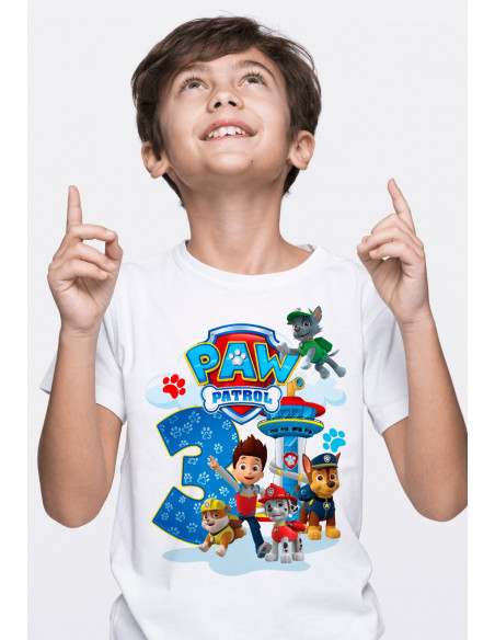 Remeras Paw Patrol Cumpleaños