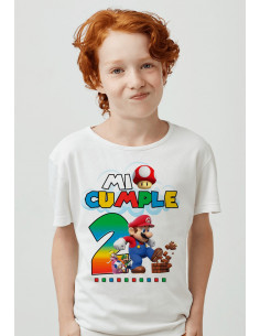 Remeras Mario Cumpleaños 2