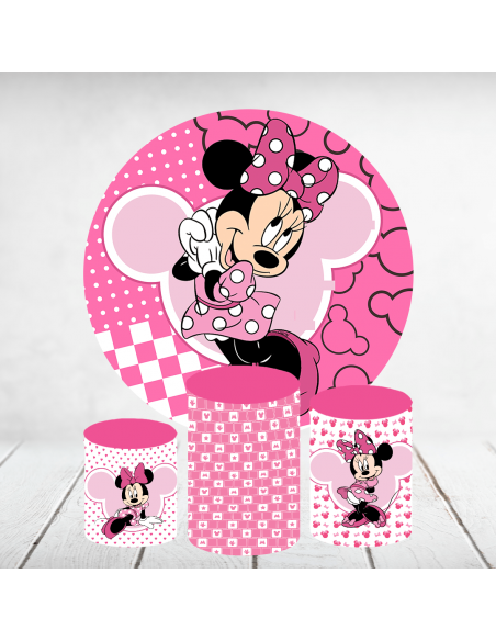 Decoración mesa Minnie Rosa