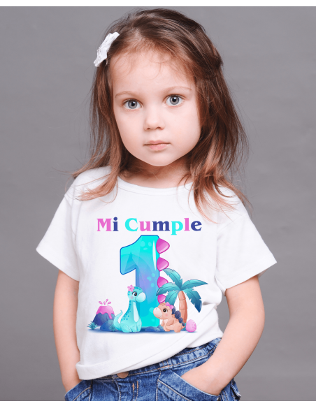 Remeras Dino Nena Cumpleaños