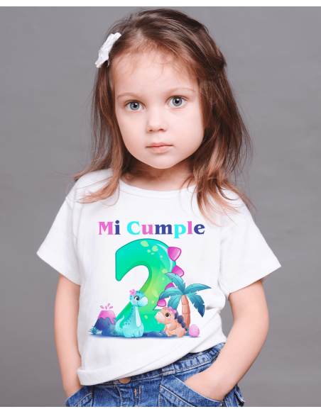 Remeras Dino Nena Cumpleaños