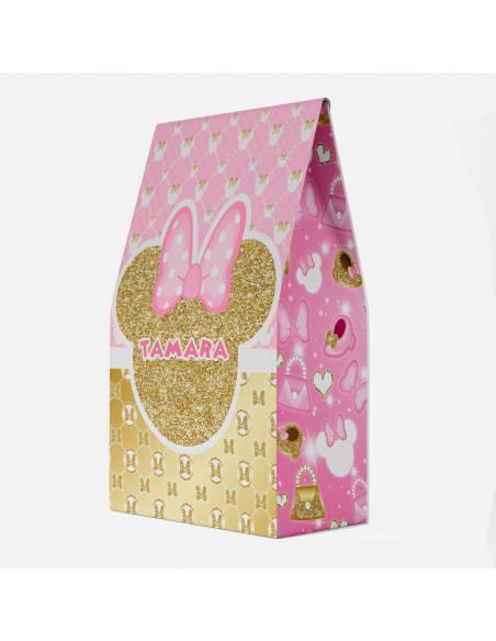 Bolsitas Imprimible - Minnie Dorada