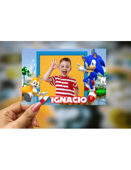 Plantillas para fotos recuerdo - Sonic