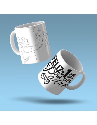 Taza Remera día del padre primerizo