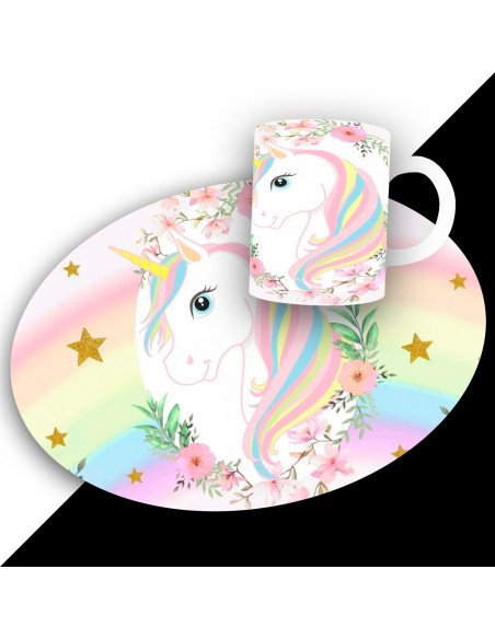 PACK DE 25 PLANTILLAS DE INDIVIDUAL REDONDO + TAZA