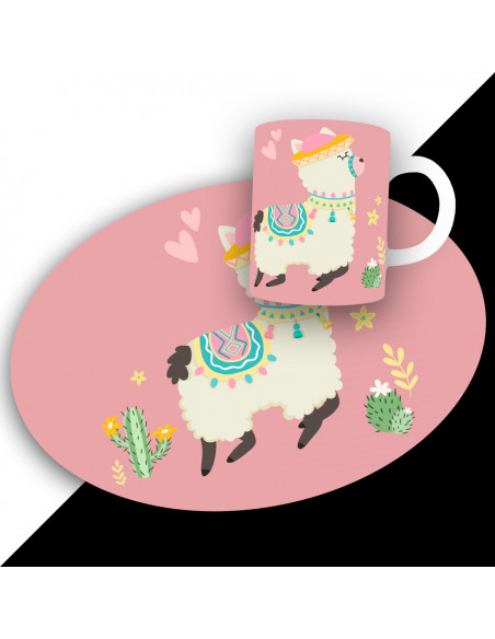 PACK DE 25 PLANTILLAS DE INDIVIDUAL REDONDO + TAZA