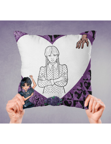 Almohadón + taza merlina colorear/pintar