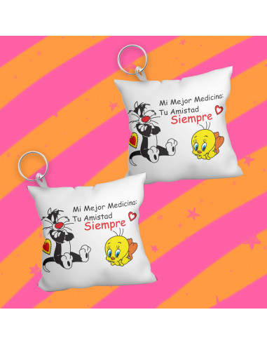 Llavero almohadita día del amigo