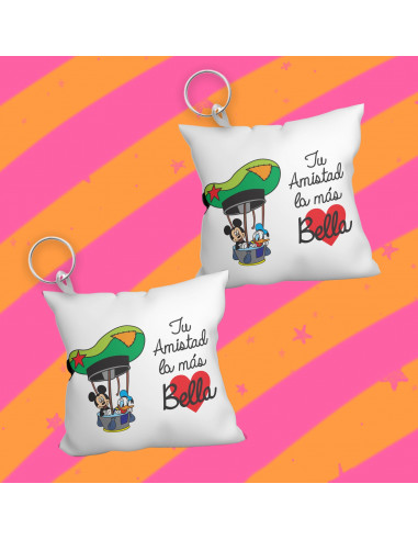 Llavero almohadita día del amigo