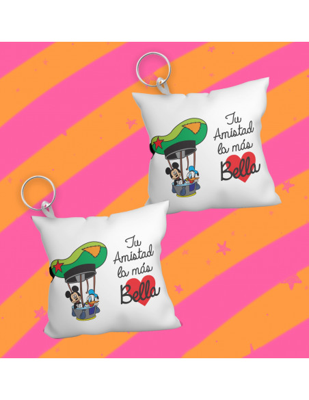 Llavero almohadita día del amigo