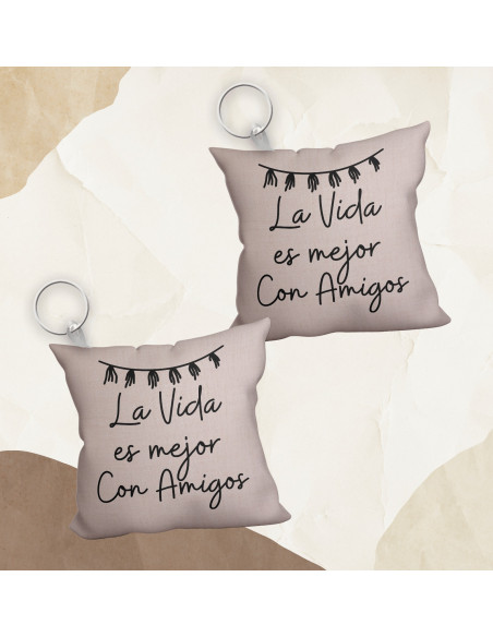 Llavero almohadita día del amigo 2