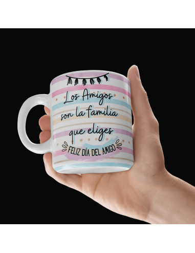 Taza foto día del amigo frases