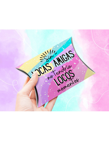 Caja almohada día del amigo