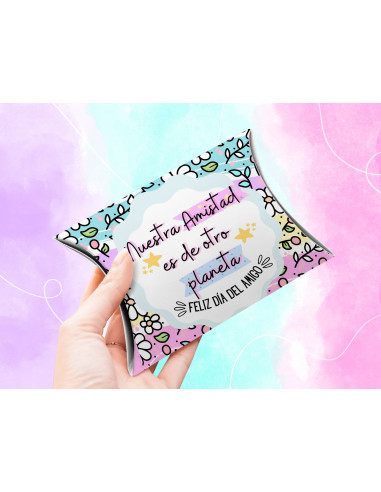 Caja almohada día del amigo