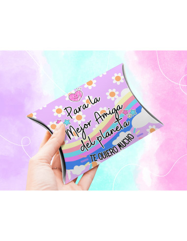 Caja almohada día del amigo