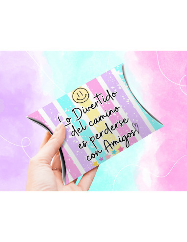 Caja almohada día del amigo