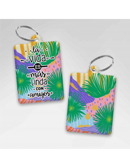 LLAVEROS RECTANGULAR DIA DEL AMIGO