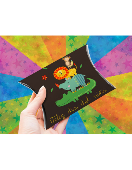 KIT IMPRMIBLE DE 12 MODELOS DE CAJITAS ALMOHADA DIA DEL NIÑO