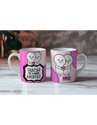 Taza día del amigo frases pack 3