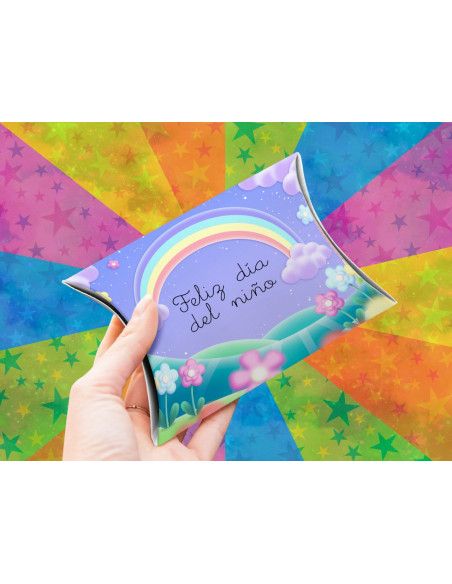 KIT IMPRMIBLE DE 12 MODELOS DE CAJITAS ALMOHADA DIA DEL NIÑO