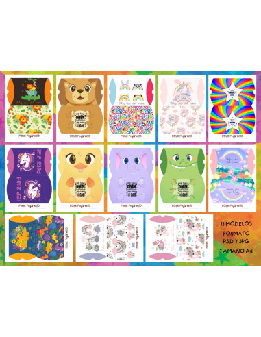 KIT IMPRMIBLE DE 12 MODELOS DE...